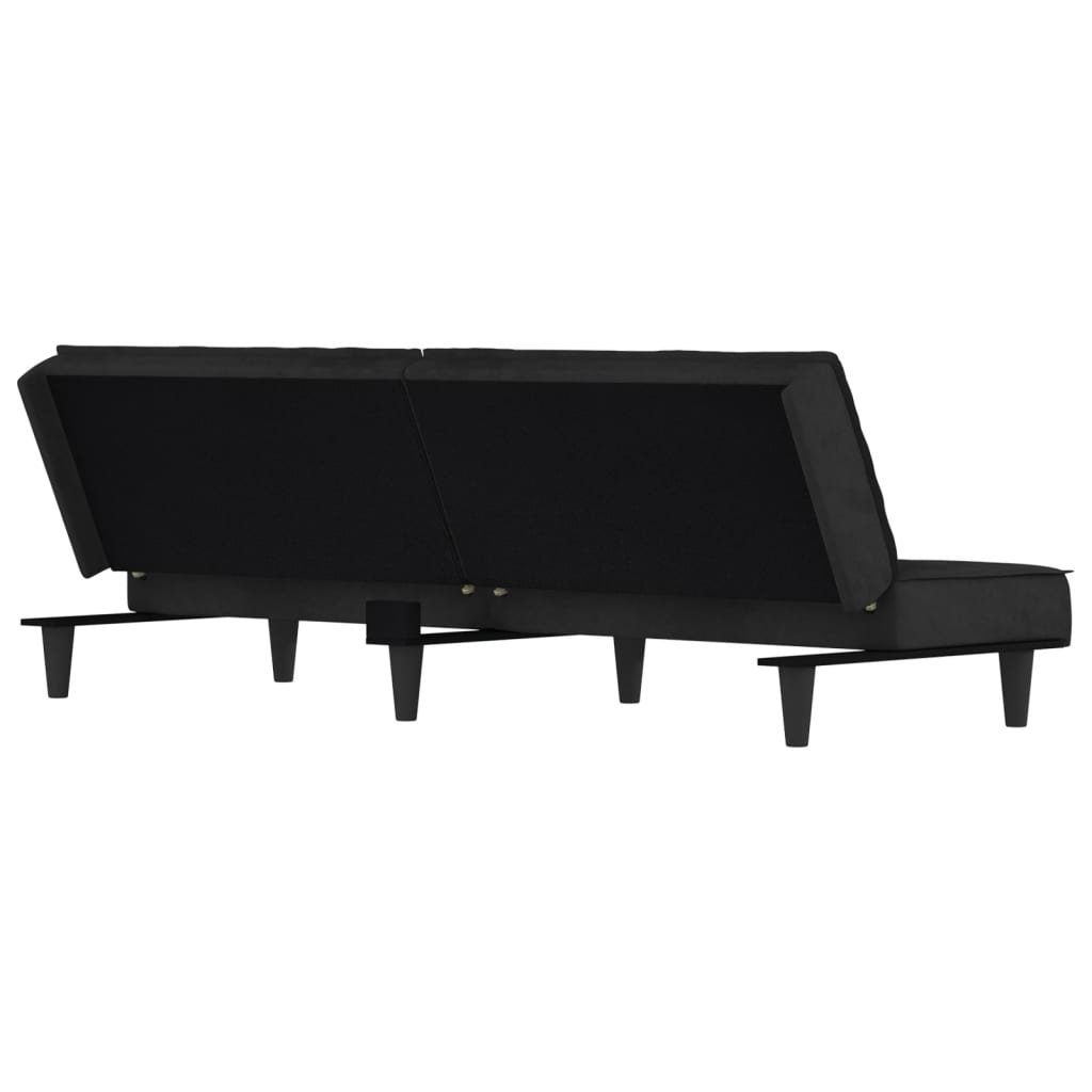 Divano Letto Nero in Velluto | homemem39