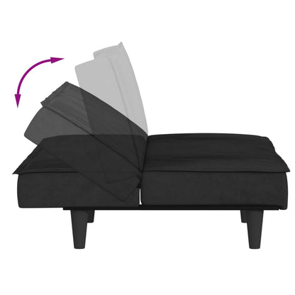 Divano Letto Nero in Velluto | homemem39
