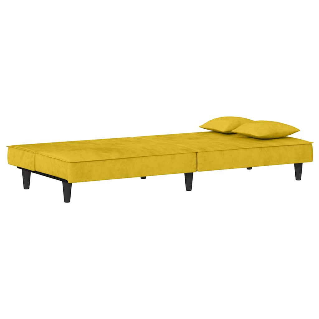 Divano Letto Giallo in Velluto