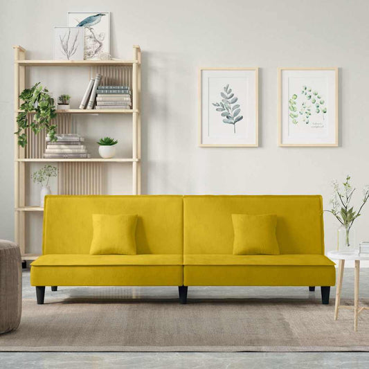 Divano Letto Giallo in Velluto | homemem39