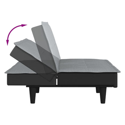 Divano Letto Grigio Chiaro in Tessuto - homemem39