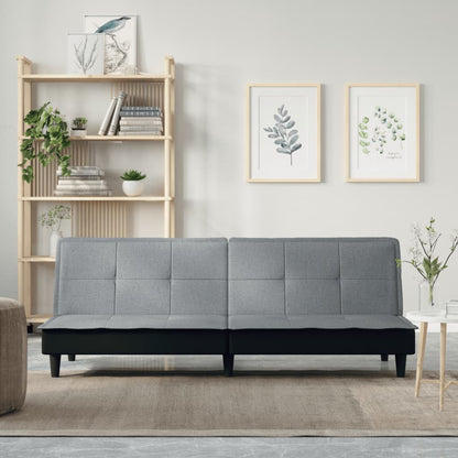 Divano Letto Grigio Chiaro in Tessuto - homemem39