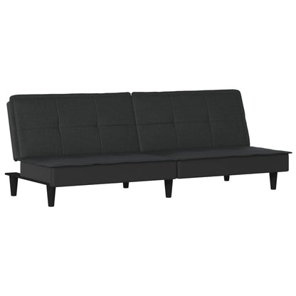 Divano Letto Nero in Tessuto