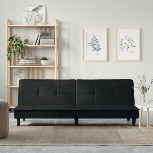 Divano Letto Nero in Tessuto | homemem39