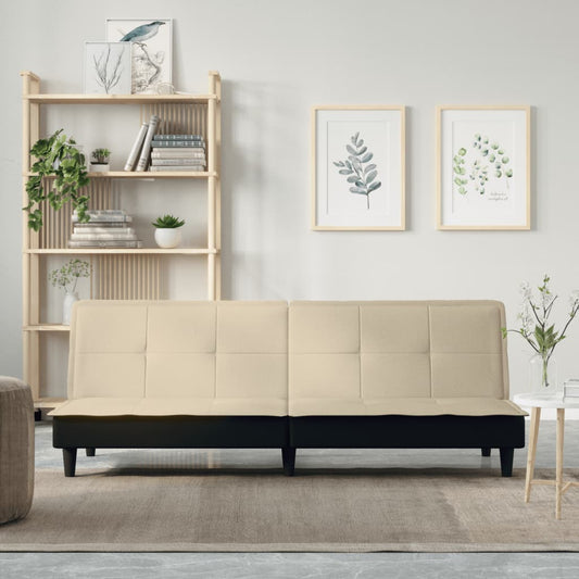 Divano Letto Crema in Tessuto | homemem39