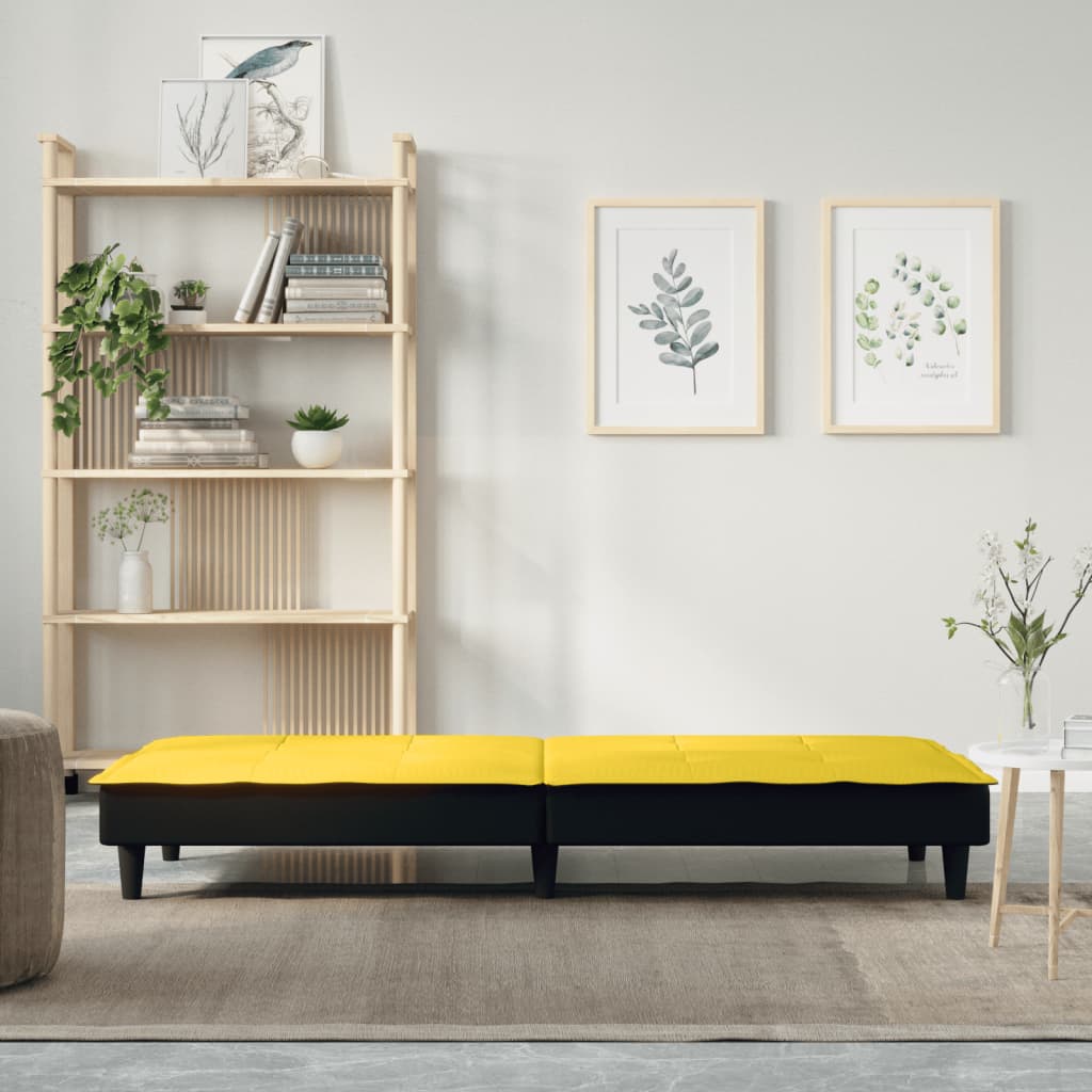 Divano Letto Giallo Chiaro in Tessuto | homemem39