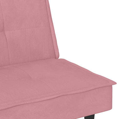 Divano Letto con Portabicchieri in Velluto Rosa | homemem39
