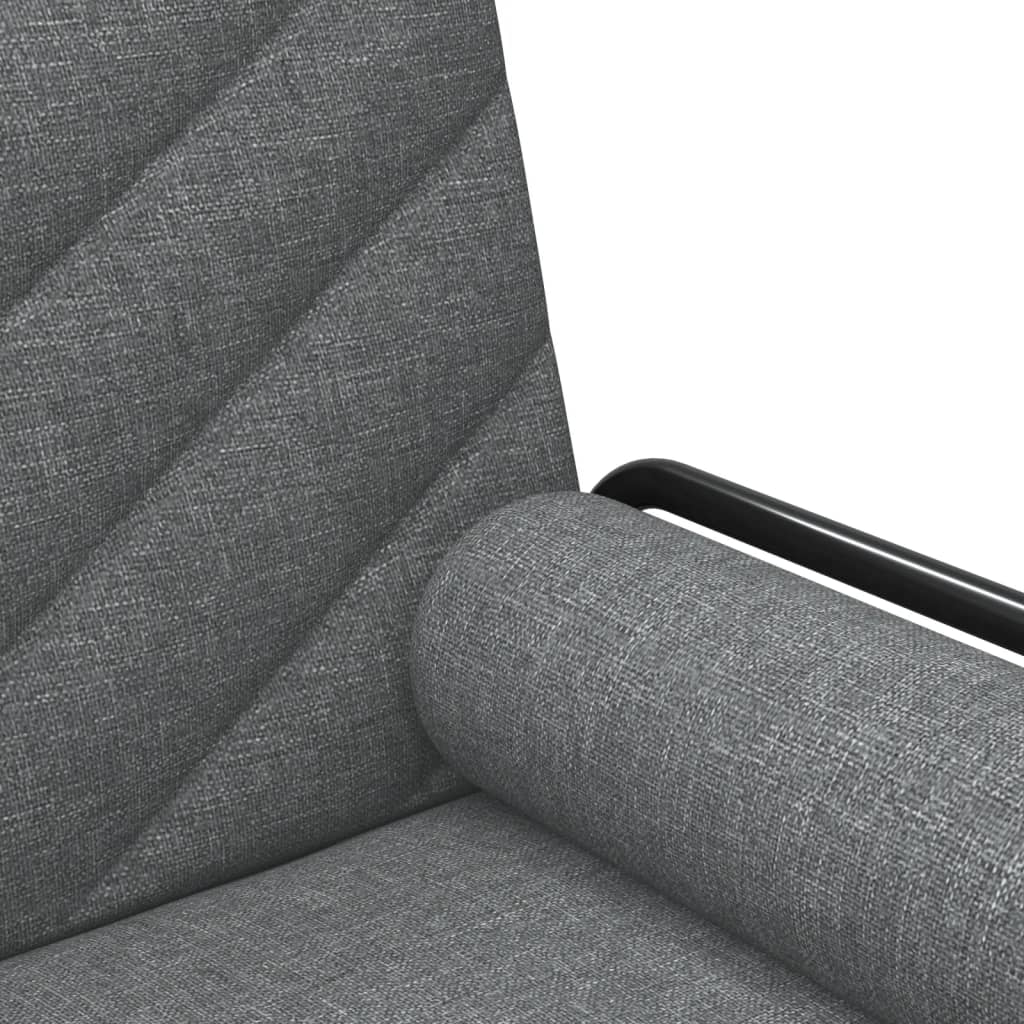 Divano Letto con Braccioli Grigio Scuro in Tessuto | homemem39