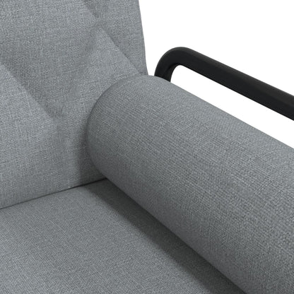 Divano Letto con Braccioli Grigio Chiaro in Tessuto | homemem39
