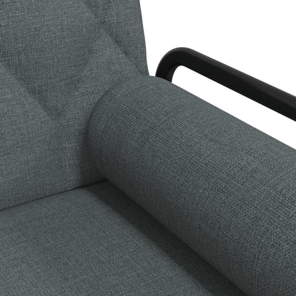 Divano Letto con Braccioli Grigio Scuro in Tessuto | homemem39