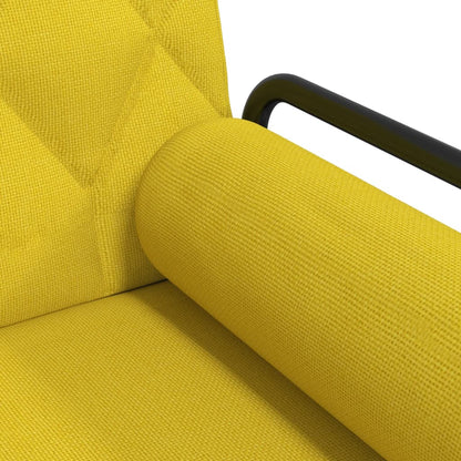 Divano Letto con Braccioli Giallo Chiaro in Tessuto | homemem39