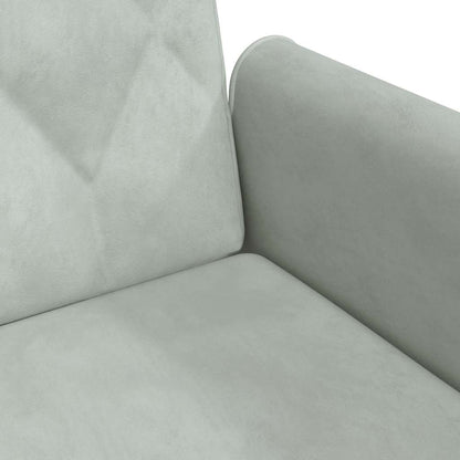 Divano Letto con Braccioli Grigio Chiaro in Velluto | homemem39