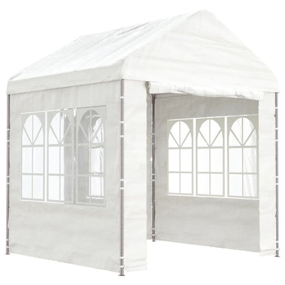 Gazebo con Tetto Bianco 2,28x2,23x2,69 m in Polietilene - homemem39