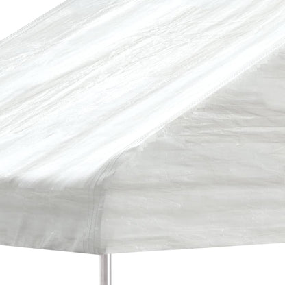 Gazebo con Tetto Bianco 4,08x2,23x3,22 m in Polietilene | homemem39