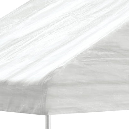 Gazebo con Tetto Bianco 5,88x2,23x3,75 m in Polietilene | homemem39