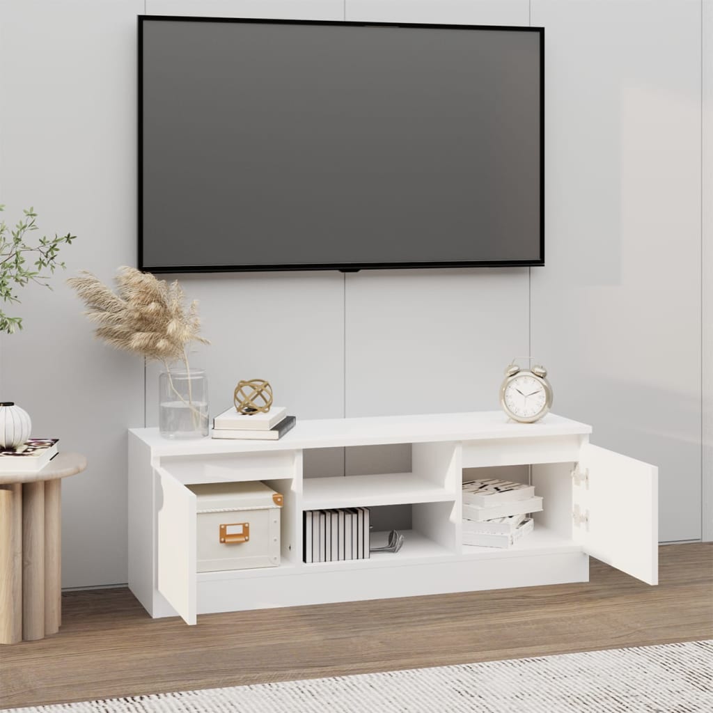 Mobile Porta TV con Anta Bianco 102x30x36 cm - homemem39