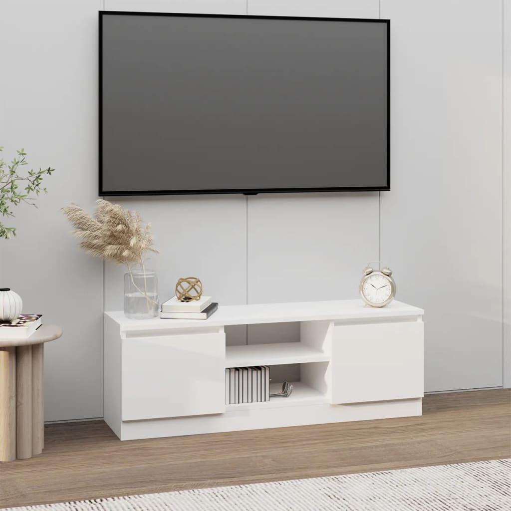 Mobile Porta TV con Anta Bianco 102x30x36 cm - homemem39