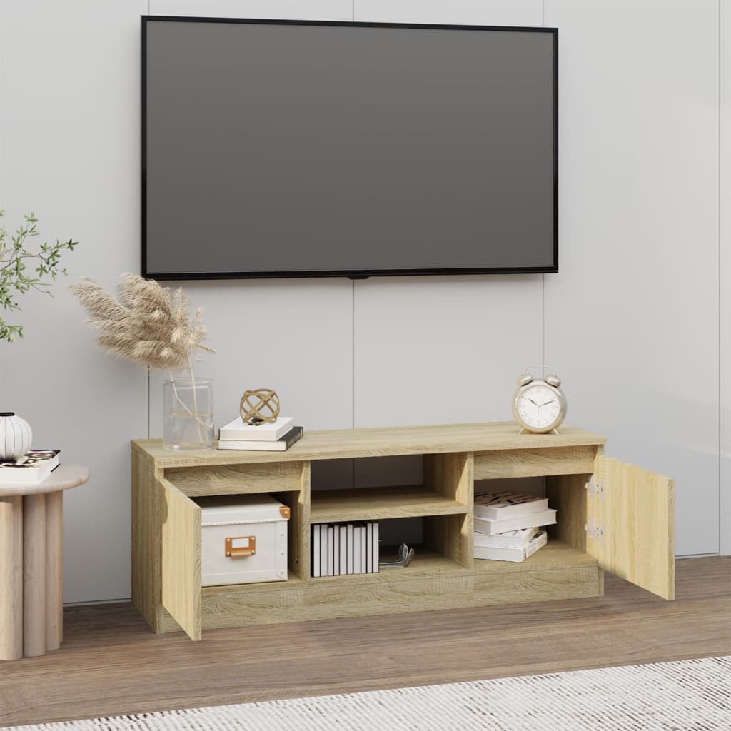 Mobile Porta TV con Anta Rovere Sonoma 102x30x36 cm - homemem39