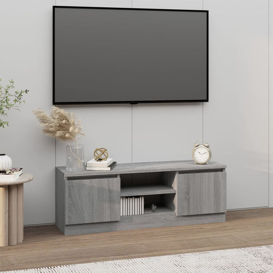 Mobile Porta TV con Anta Grigio Sonoma 102x30x36 cm - homemem39