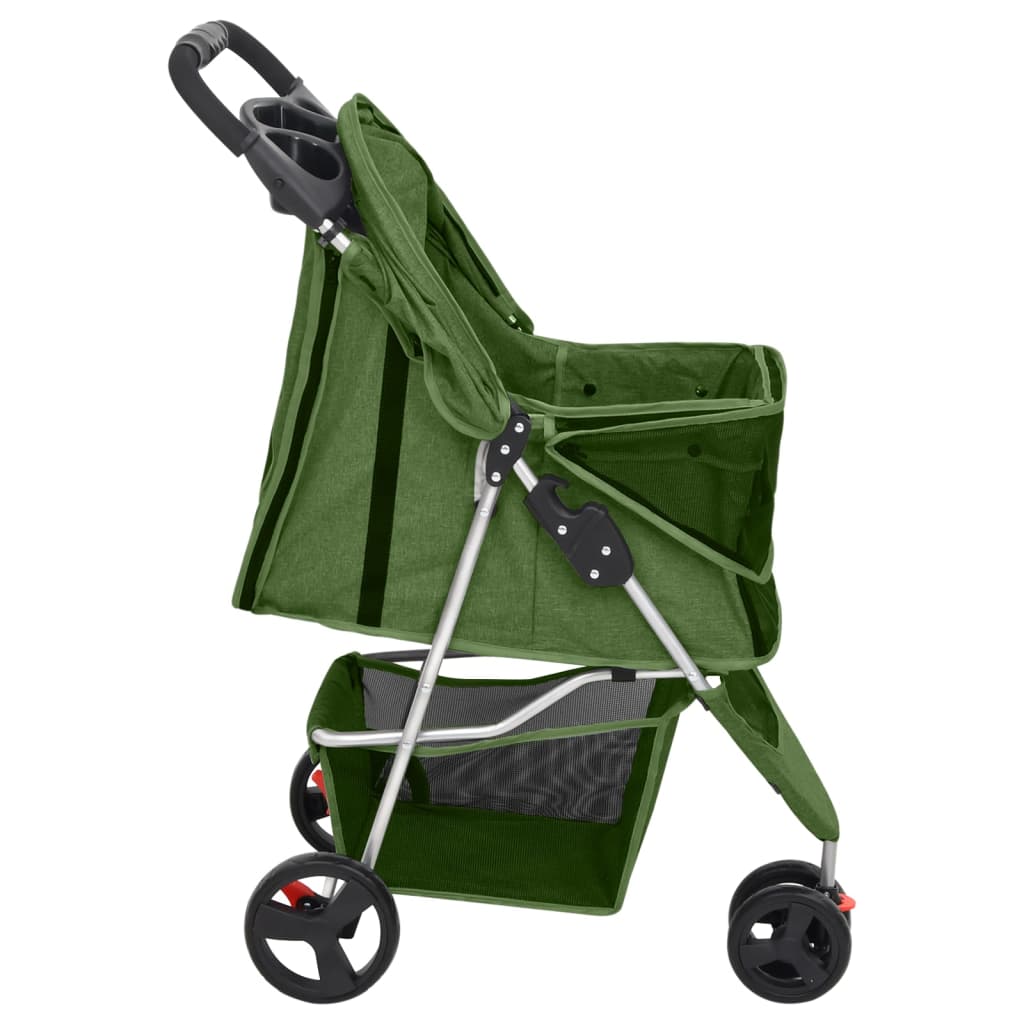 Passeggino per Cani Pieghevole Verde 80x46x98cm Tessuto Oxford | homemem39