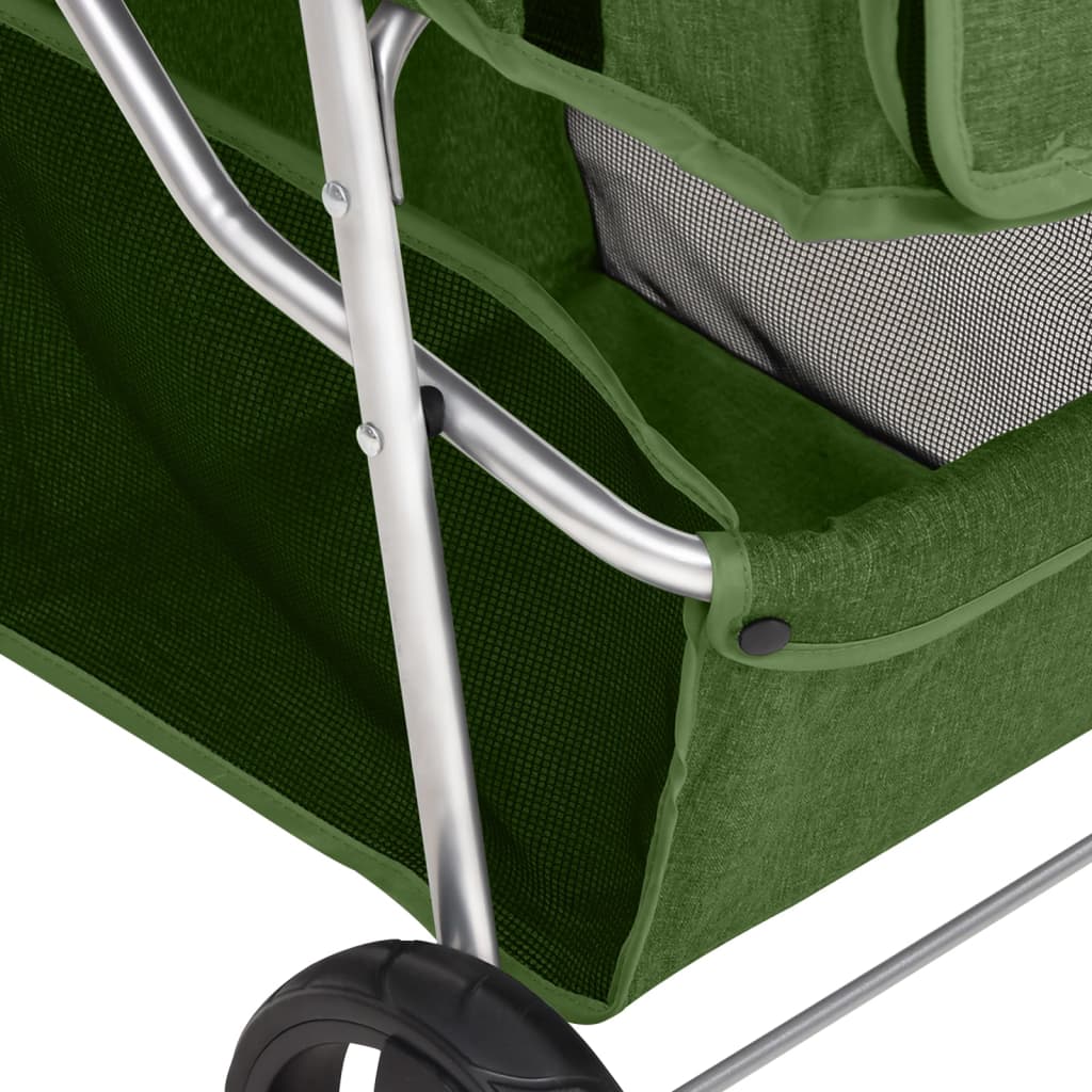 Passeggino per Cani Pieghevole Verde 80x46x98cm Tessuto Oxford - homemem39