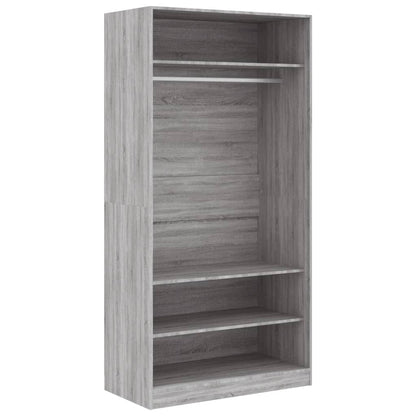 Armadio Grigio Sonoma 100x50x200 cm in Legno Multistrato - homemem39