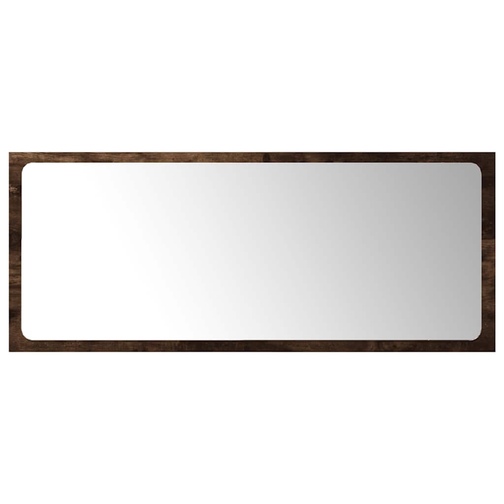 Set Mobili da Bagno 2 pz Rovere Fumo in Legno Multistrato