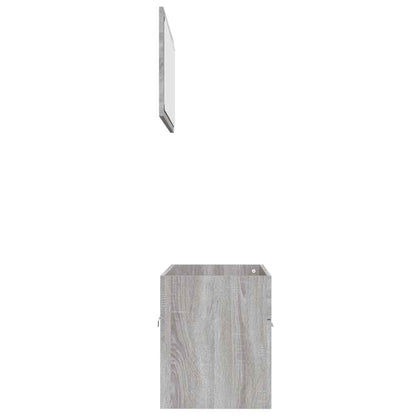 Set Mobili da Bagno 2 pz Grigio Sonoma in Legno Multistrato | homemem39