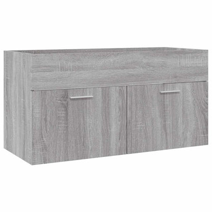 Set Mobili da Bagno 2 pz Grigio Sonoma in Legno Multistrato | homemem39