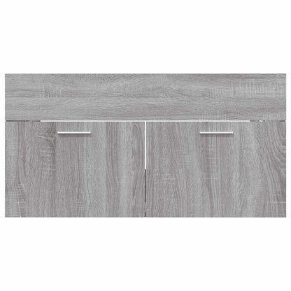 Set Mobili da Bagno 2 pz Grigio Sonoma in Legno Multistrato | homemem39