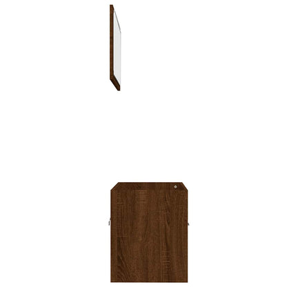 Set Mobili da Bagno 2 pz Rovere Marrone in Legno Multistrato | homemem39