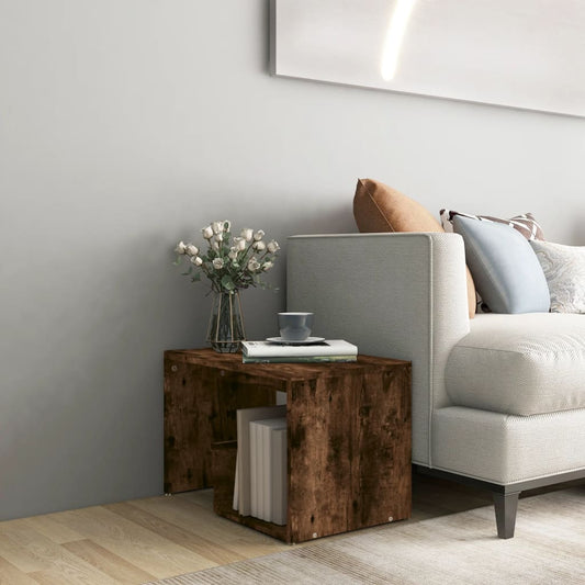 Tavolino Rovere Fumo 59x36x38 cm in Legno Multistrato - homemem39