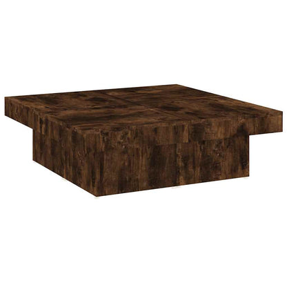 Tavolino da Salotto Rovere Fumo 90x90x28 cm Legno Multistrato | homemem39