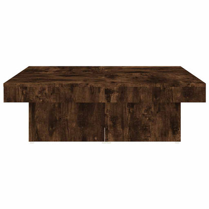 Tavolino da Salotto Rovere Fumo 90x90x28 cm Legno Multistrato | homemem39