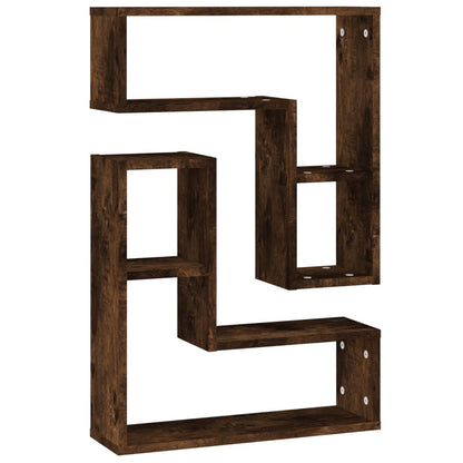 Mensole da Parete 2pz Rovere Fumo 50x15x50 cm Legno Multistrato | homemem39