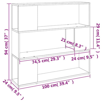 Libreria/Divisorio Rovere Fumo 100x24x94 cm | homemem39