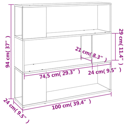 Libreria/Divisorio Grigio Sonoma 100x24x94 cm | homemem39