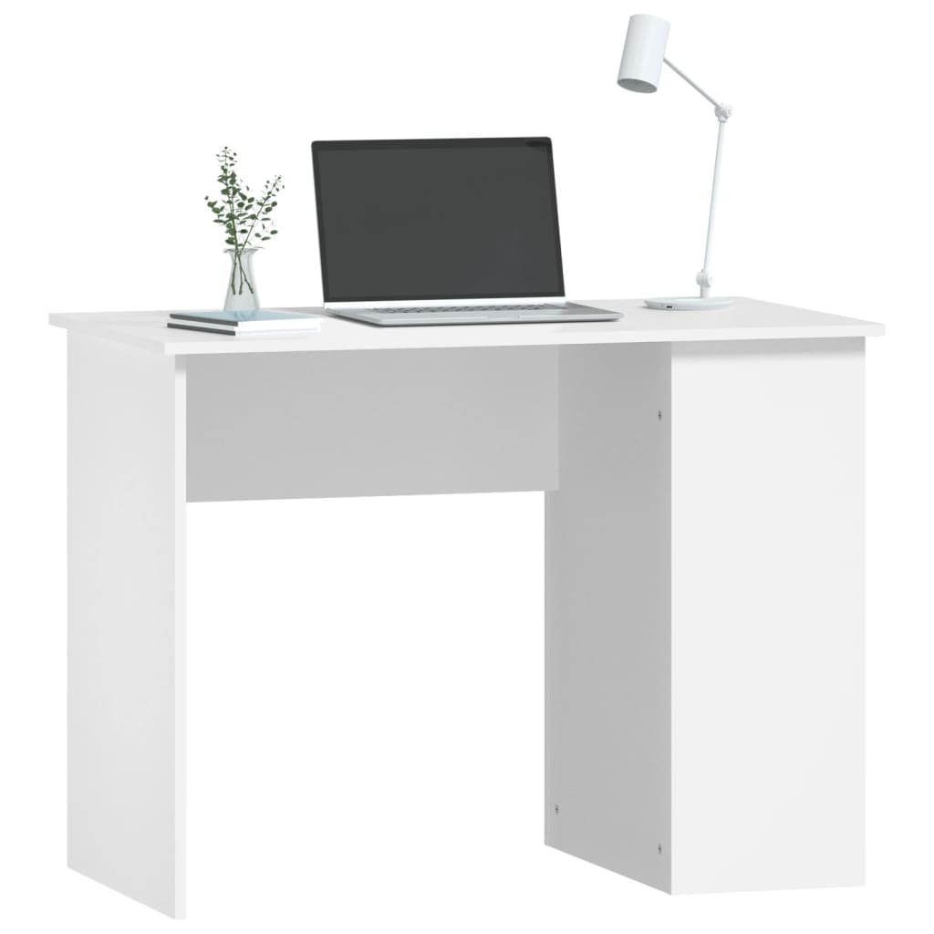 Scrivania Bianca 100x55x75 cm in Legno Multistrato - homemem39