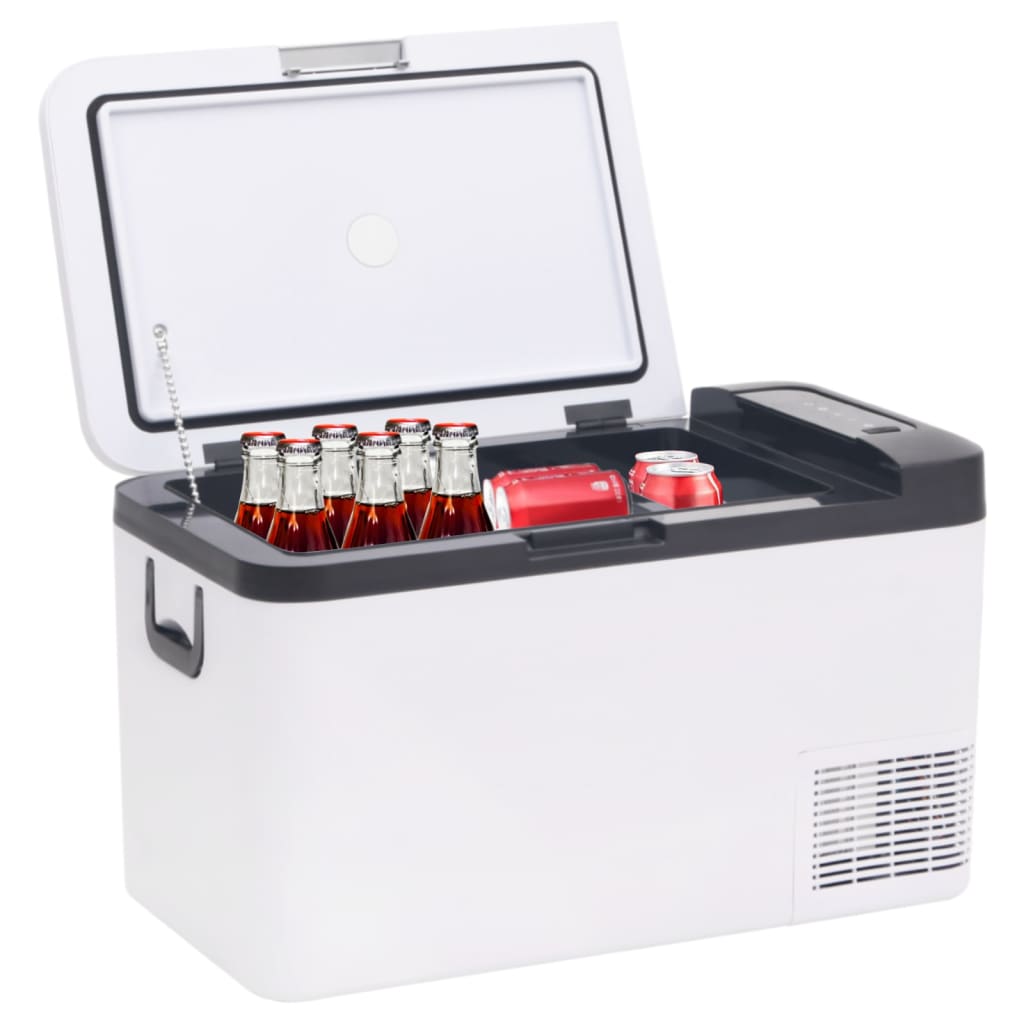 Borsa Frigo con Manico e Adattatore Nera e Bianca 18 L PP e PE | homemem39