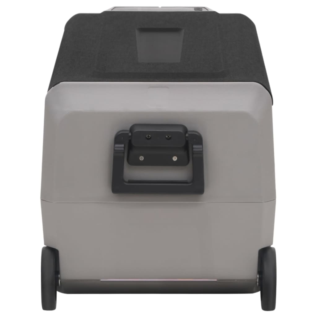 Borsa Frigo con Ruote e Adattatore Nera e Grigia 60 L PP e PE | homemem39
