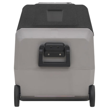 Borsa Frigo con Ruote e Adattatore Nera e Grigia 60 L PP e PE | homemem39