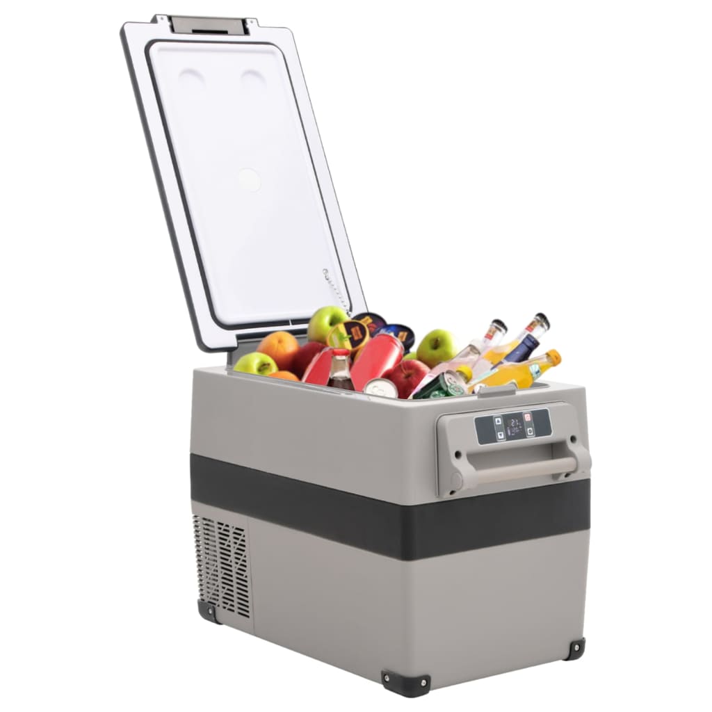 Borsa Frigo con Manico e Adattatore Nera e Grigia 55 L PP e PE | homemem39