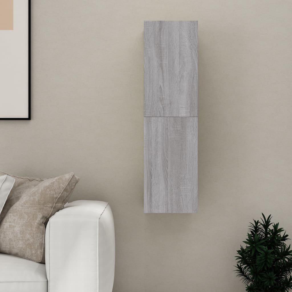 Mobile Porta TV a Parete Grigio Sonoma 30,5x30x110 cm - homemem39
