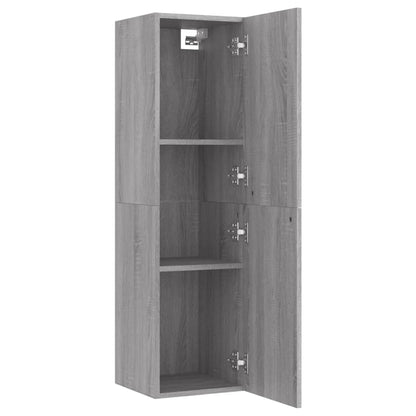 Mobili Porta TV a Parete 2 pz Grigio Sonoma 30,5x30x110 cm - homemem39