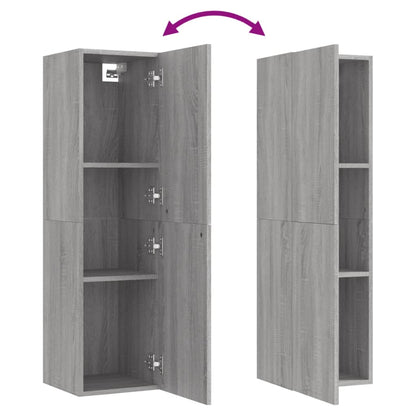 Mobili Porta TV a Parete 2 pz Grigio Sonoma 30,5x30x110 cm - homemem39
