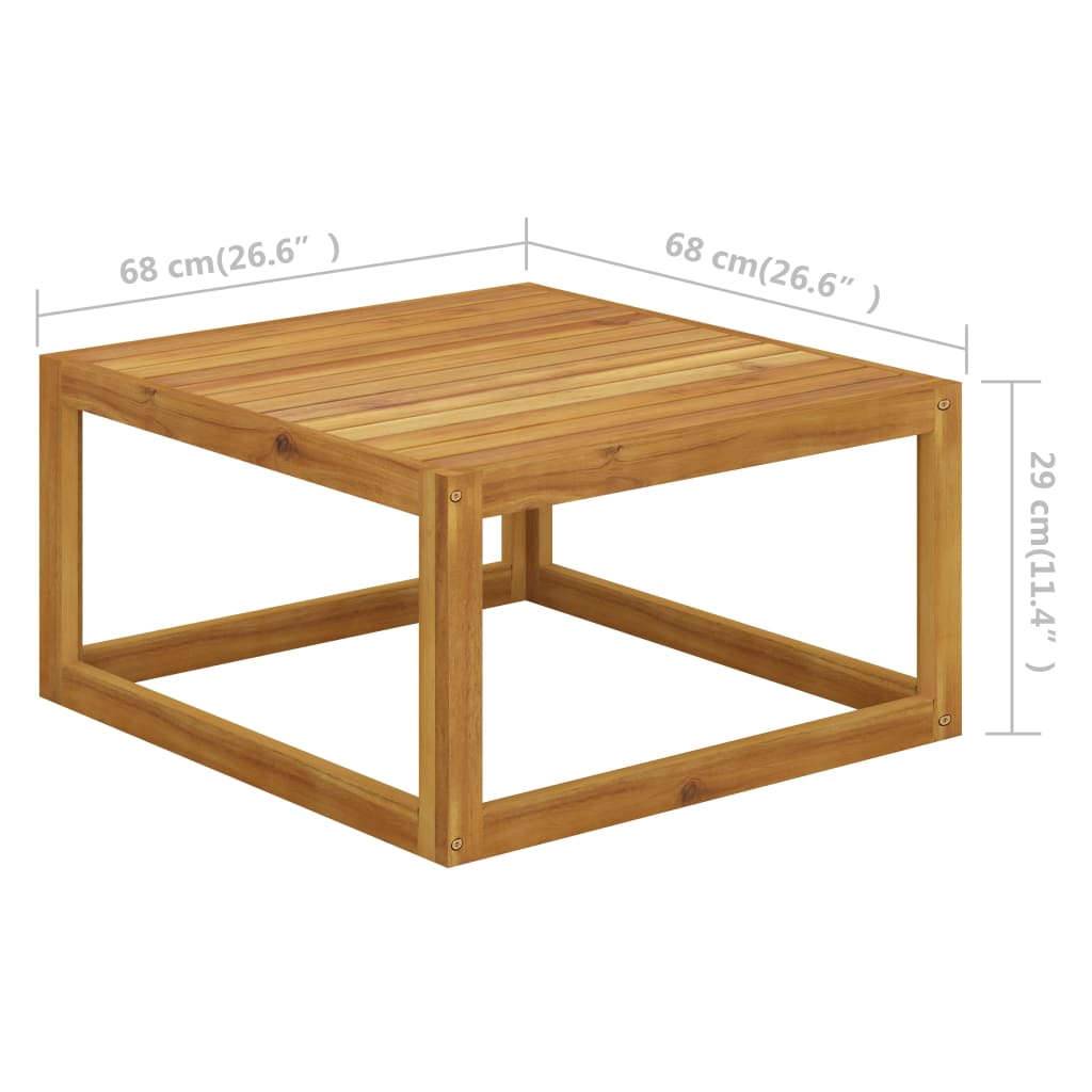 Poggiapiedi con Cuscino Grigio Scuro in Legno Massello Acacia - homemem39