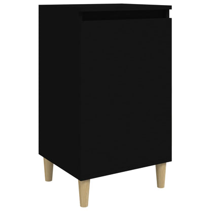 Comodino Nero 40x35x70 cm in Legno Multistrato - homemem39
