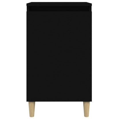 Comodino Nero 40x35x70 cm in Legno Multistrato - homemem39