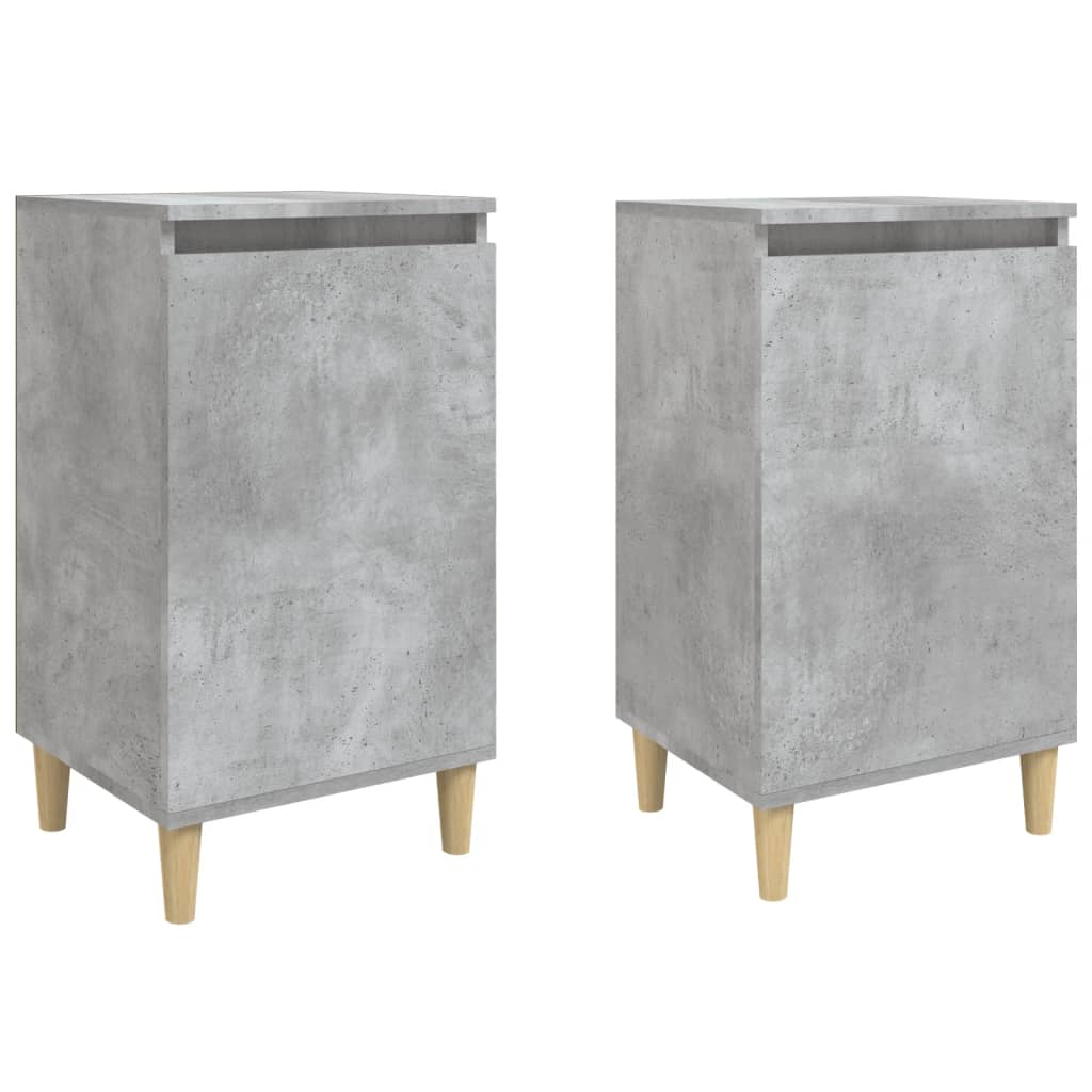 Comodini 2 pz Grigio Cemento 40x35x70 cm in Legno Multistrato - homemem39