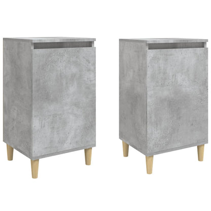 Comodini 2 pz Grigio Cemento 40x35x70 cm in Legno Multistrato - homemem39